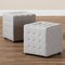 Baxton Studio Elladio Beige Upholstered Tufted Cube Ottoman, PK2 156-9297 - alternate 5